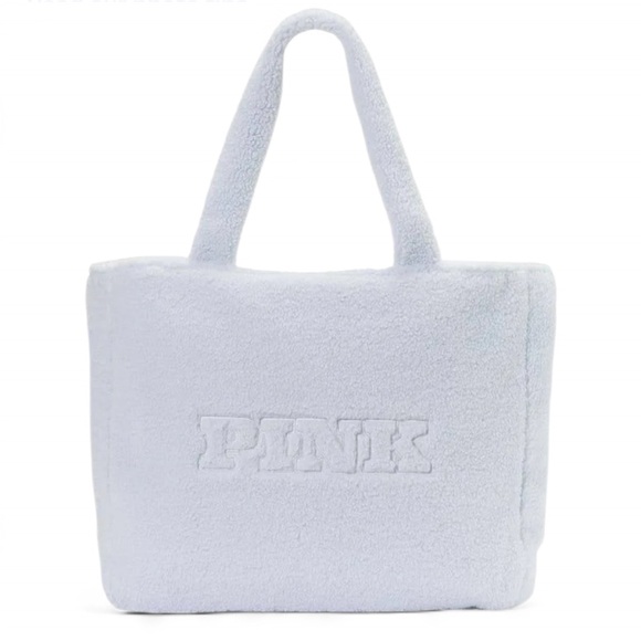 PINK Victoria's Secret Handbags - PINK Victoria's Secret Soft Plush Teddy Tote